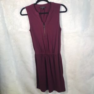 Banana Republic Maroon drinking zipper dress